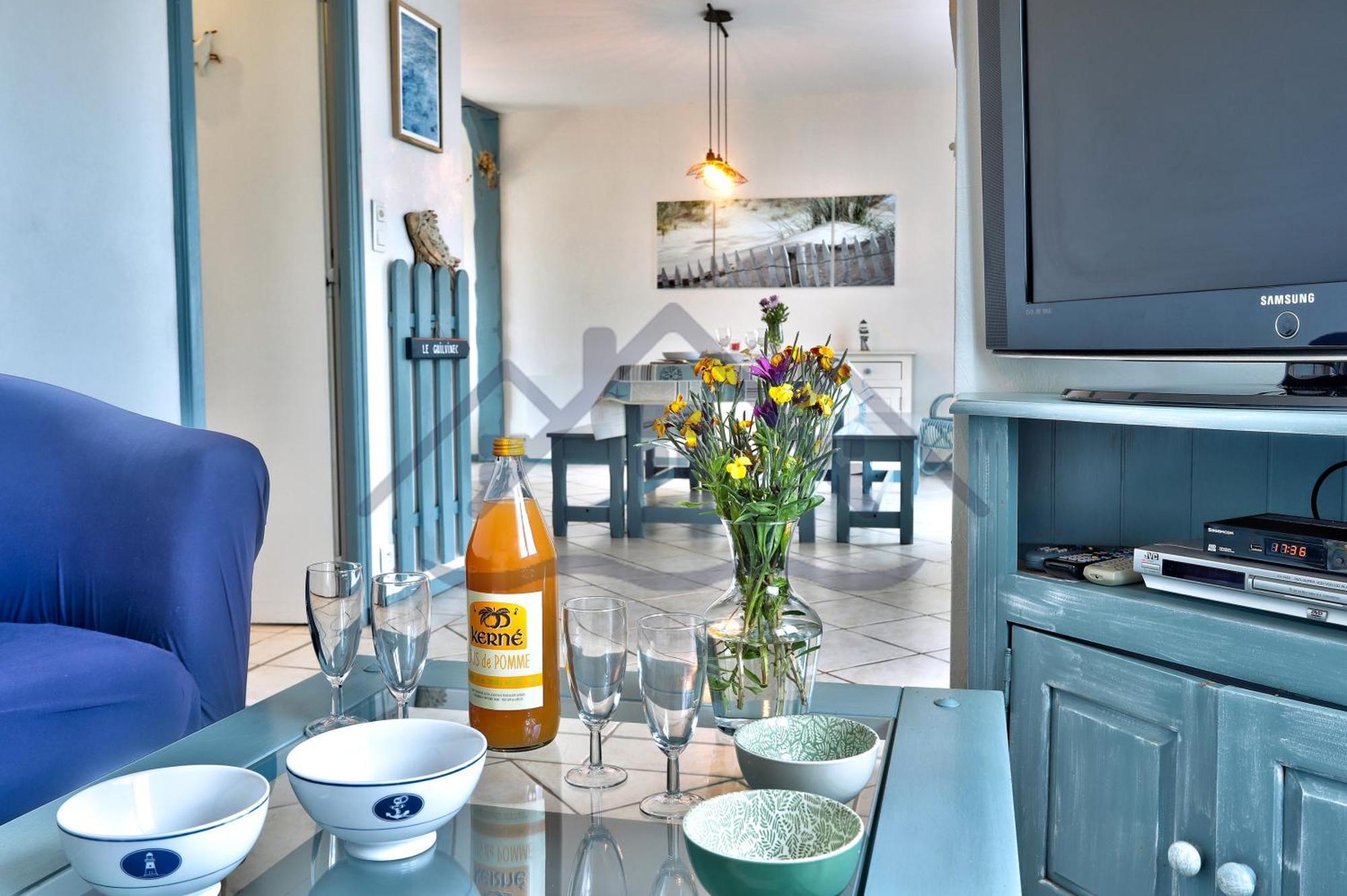 Localise - M3B - Souvenir Du Guil - Maison De Plain-Pied Avec Jardin Clos Au Guilvinec - Tout A Pied, Plages, Port, Centre, Commerces, Marche - Wif Inclus - Linge De Lit Inclus - Animaux Bienvenus Luaran gambar