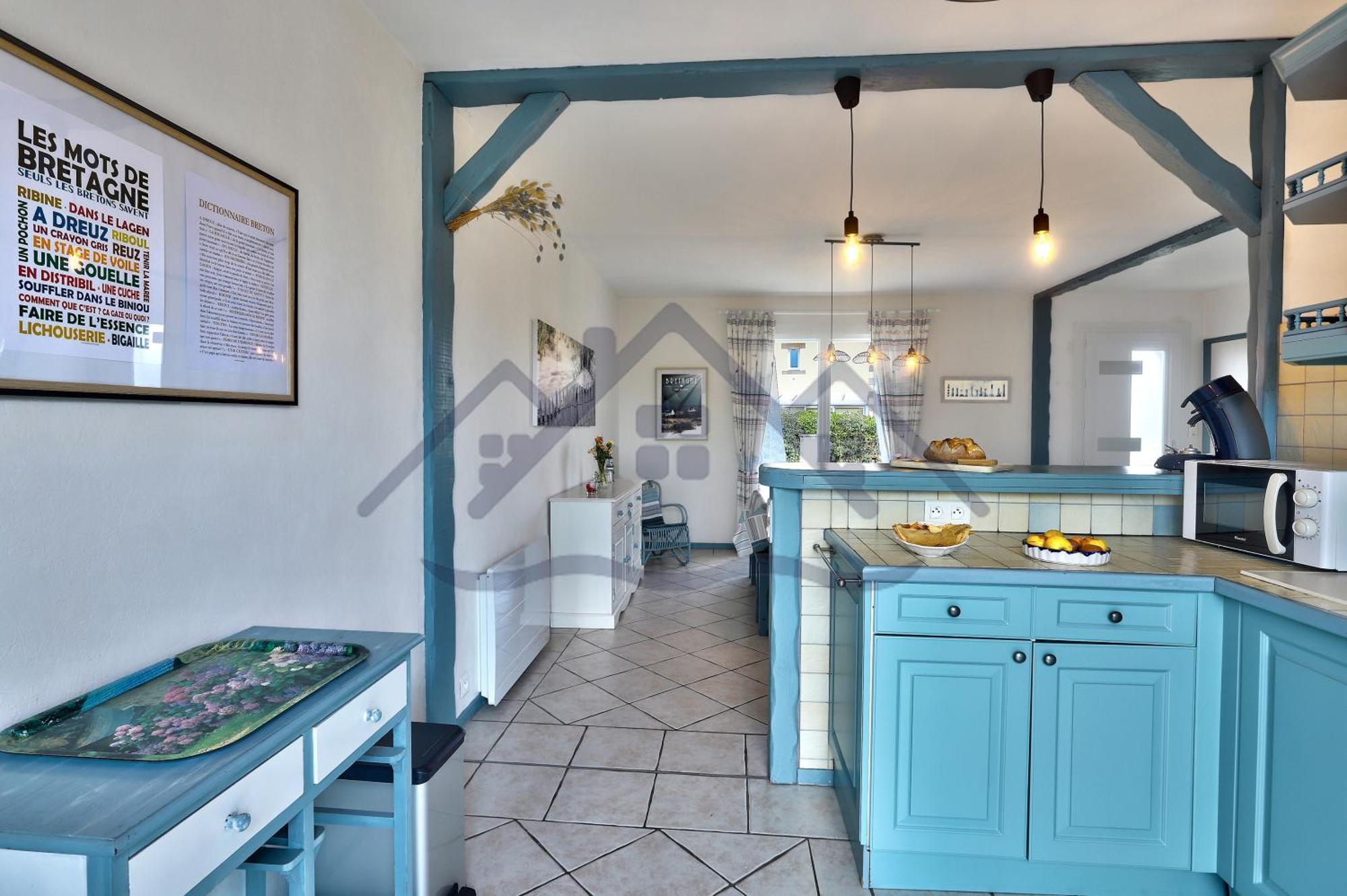 Localise - M3B - Souvenir Du Guil - Maison De Plain-Pied Avec Jardin Clos Au Guilvinec - Tout A Pied, Plages, Port, Centre, Commerces, Marche - Wif Inclus - Linge De Lit Inclus - Animaux Bienvenus Luaran gambar