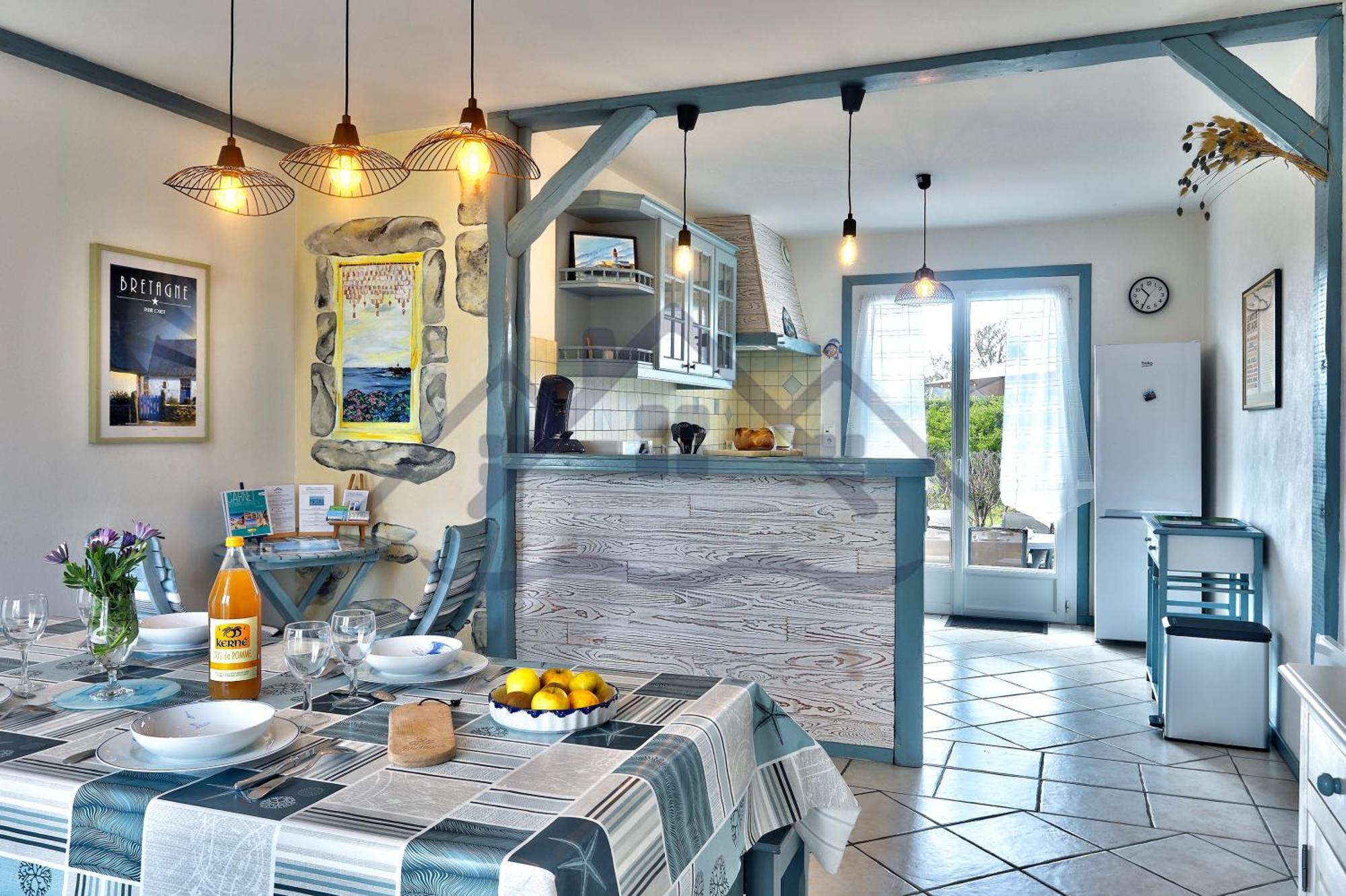Localise - M3B - Souvenir Du Guil - Maison De Plain-Pied Avec Jardin Clos Au Guilvinec - Tout A Pied, Plages, Port, Centre, Commerces, Marche - Wif Inclus - Linge De Lit Inclus - Animaux Bienvenus Luaran gambar